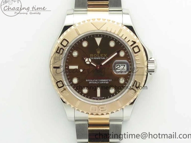 SS A2836 Dial Brown VRF Bracelet Best on SS RG 1:1 Yacht-Master 116621 Edition 0126